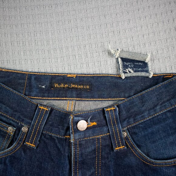 Nudie Jeans Regular Alf Dry Selvedge 29W Altered - Picture 4 of 8